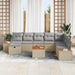 Tuin Sofa Set met kussen 9 pcs Beige Poly riet