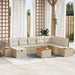 Tuin Sofa Set 9 st Beige poly rattan