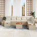 Tuin Sofa Set 9 st Beige poly rattan