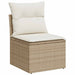 Tuinbankenset 8 st 8-Aantal zitplaatsen Beige en Crème