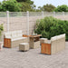 Tuinbankenset 9 st 8-Aantal zitplaatsen Beige en Crème