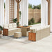 Tuinbankenset 10 st 9-Aantal zitplaatsen Beige en Crème