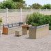 Tuinbankenset 11 st 11-Aantal zitplaatsen Beige en Licht Grijs