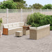 Tuinbankenset 11 st 11-Aantal zitplaatsen Beige en Crème
