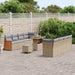 Tuinbankenset 11 st 11-Aantal zitplaatsen Beige en Licht Grijs