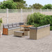 Tuinbankenset 11 st 11-Aantal zitplaatsen Beige en Licht Grijs