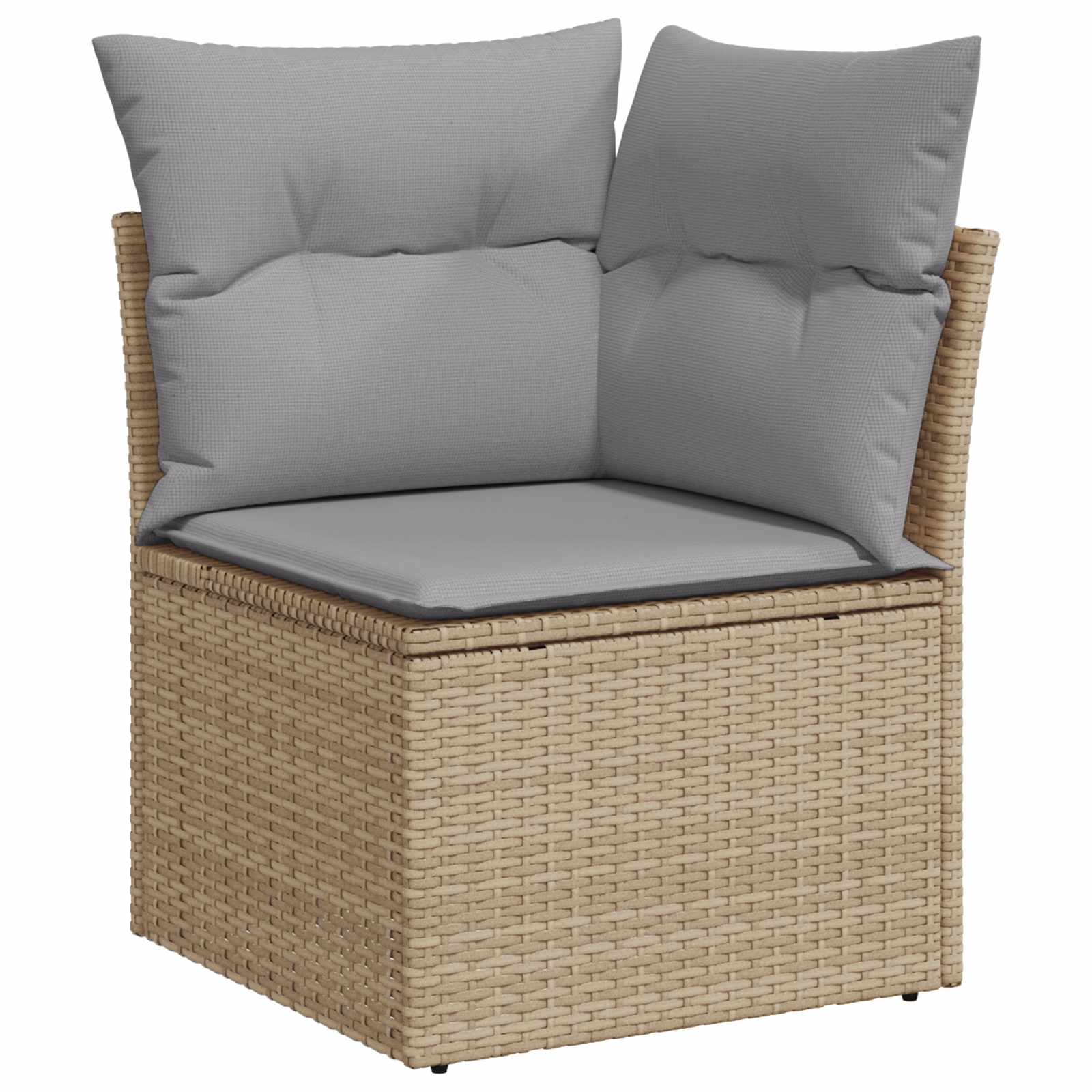 Tuinbankenset 11 st 11-Aantal zitplaatsen Beige en Licht Grijs
