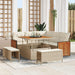 Tuinbankenset 8 st 8-Aantal zitplaatsen Beige en Crème