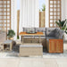 Tuinbankenset 8 st 8-Aantal zitplaatsen Beige en Licht Grijs