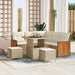 Tuinbankenset 8 st 8-Aantal zitplaatsen Beige en Crème