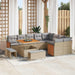 Tuinbankenset 12 st 12-Aantal zitplaatsen Beige en Licht Grijs
