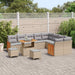 Tuinbankenset 12 st 12-Aantal zitplaatsen Beige en Licht Grijs