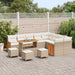 Tuinbankenset 13 st 13-Aantal zitplaatsen Beige en Crème