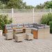 Tuinbankenset 13 st 13-Aantal zitplaatsen Beige en Licht Grijs