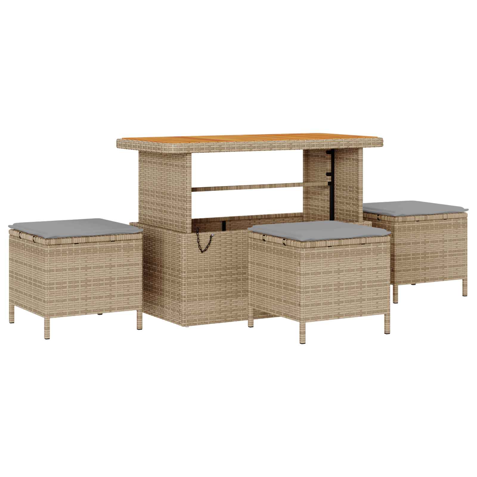 Tuinbankenset 13 st 13-Aantal zitplaatsen Beige en Licht Grijs