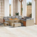 Tuinbankenset 13 st 13-Aantal zitplaatsen Beige en Licht Grijs