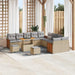 Tuinbankenset 13 st 12-Aantal zitplaatsen Beige en Licht Grijs