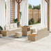 Tuinbankenset 9 st 8-Aantal zitplaatsen Beige en Crème