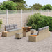 Tuinbankenset 9 st 8-Aantal zitplaatsen Beige en Licht Grijs