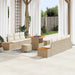 Tuinbankenset 10 st 9-Aantal zitplaatsen Beige en Crème