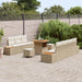 Tuinbankenset 10 st 9-Aantal zitplaatsen Beige en Crème