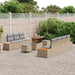 Tuinbankenset 10 st 9-Aantal zitplaatsen Beige en Licht Grijs