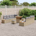 Tuinbankenset 11 st 10-Aantal zitplaatsen Beige en Licht Grijs
