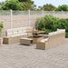 Tuinbankenset 11 st 10-Aantal zitplaatsen Beige en Crème