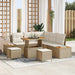 Tuinbankenset 8 st 7-Aantal zitplaatsen Beige en Crème
