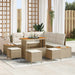 Tuinbankenset 9 st 8-Aantal zitplaatsen Beige en Crème