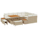Tuinbankenset 12 st 11-Aantal zitplaatsen Beige en Crème