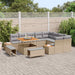 Tuinbankenset 12 st 11-Aantal zitplaatsen Beige en Licht Grijs