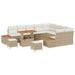 Tuinbankenset 12 st 11-Aantal zitplaatsen Beige en Crème