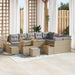 Tuinbankenset 12 st 11-Aantal zitplaatsen Beige en Licht Grijs