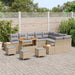 Tuinbankenset 13 st 12-Aantal zitplaatsen Beige en Licht Grijs