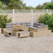 Tuinbankenset 13 st 12-Aantal zitplaatsen Beige en Licht Grijs