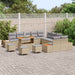 Tuinbankenset 14 st 13-Aantal zitplaatsen Beige en Licht Grijs