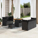 Tuin Sofa Set 8 st 5-Aantal zitplaatsen Zwart poly rattan
