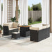 Tuin Sofa Set 8 st 5-Aantal zitplaatsen Zwart en Crème