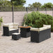 Tuin Sofa Set 8 st 5-Aantal zitplaatsen Zwart en Crème