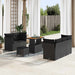 Tuin Sofa Set 8 st 5-Aantal zitplaatsen Zwart poly rattan