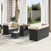 Tuin Sofa Set 8 st 5-Aantal zitplaatsen Zwart en Crème