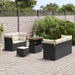 Tuin Sofa Set 8 st 5-Aantal zitplaatsen Zwart en Crème