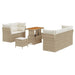 Tuin Sofa Set 8 st 5-Aantal zitplaatsen Beige en Crème