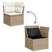 Tuin Sofa Set met kussen 9 pcs Beige en Crème poly rattan