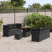 Tuin Sofa Set met kussen 9 pcs Zwart poly rattan