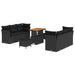Tuin Sofa Set met kussen 9 pcs Zwart poly rattan