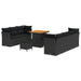 Tuin Sofa Set 10 pcs Zwart Poly rattan en gepoedercoat staal