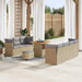 Tuin Sofa Set met kussen met opslag 10 pcs beige en lichtgrijs