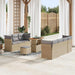 Tuin Sofa Set met kussen met opslag 10 pcs beige en lichtgrijs